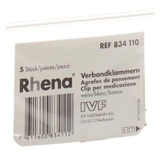 Rhena վիրակապի սեղմիչներ սպիտակ 5 հատ