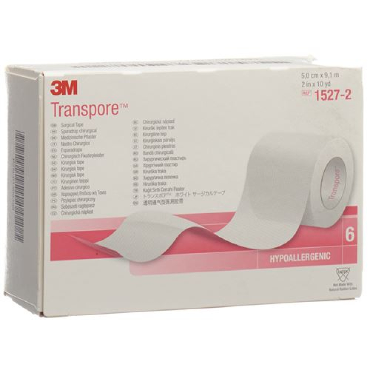 3M Transpore role omítka 50mmx9,14m transparentní 6 ks