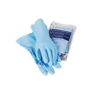 Luvas antialérgicas Sanor PVC S azul um par