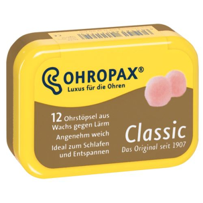 Earplugs classic wax spheres 12 ដុំ