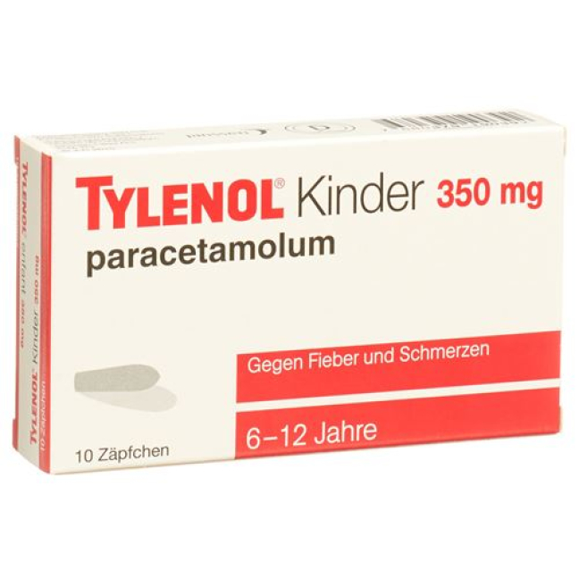 Tylenol Children Supp 350 mg 10 pcs