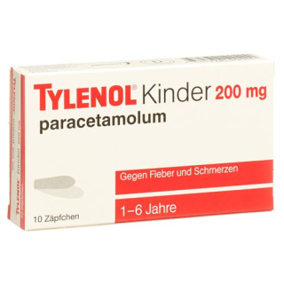 Tylenol Children's Supp 200 mg 10 pcs