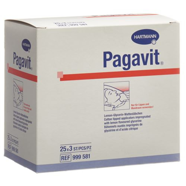 PAGAVIT Glyc munvårdsstickor 25 påsar 3 st