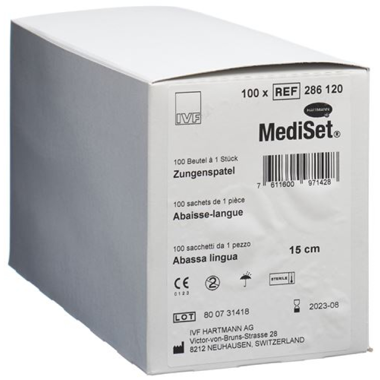 MEDISET IVF dil bastırıcı ahşap 15cmx18mm 100 torba