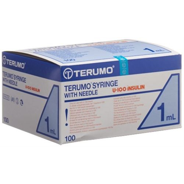 מזרק אינסולין Terumo 26G 13x0.45 מ"מ 100 x 1 מ"ל