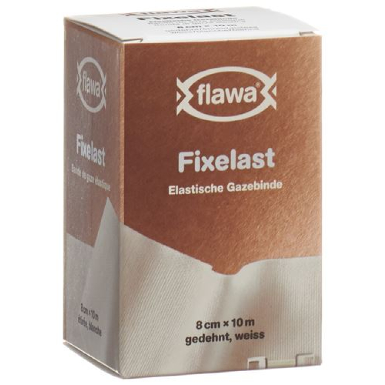 FLAWA FIXELAST atadura de gaze 10mx8cm caixa branca