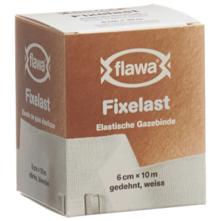 FLAWA FIXELAST ガーゼ包帯 10mx6cm 白箱