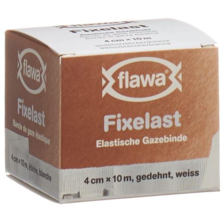 Flawa Fast belastning gasbinda 10mx4cm vit låda