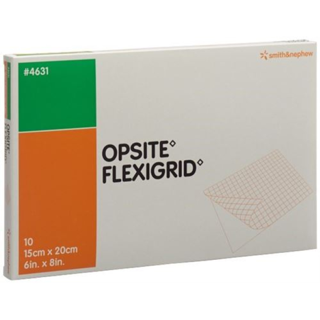 OPSITE FLEXIGRID ჭრილობის სახვევი 15x20 სმ 10 ჩანთა