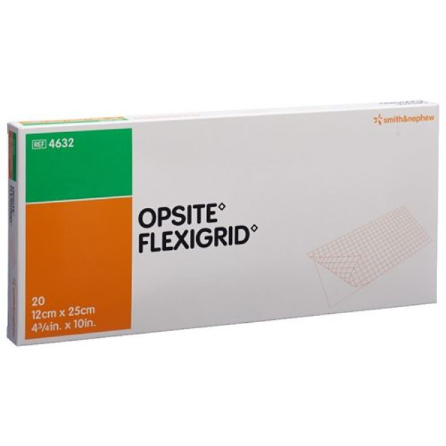 OPSITE FLEXIGRID перевязочный материал для ран 12x25см 20 пакетов