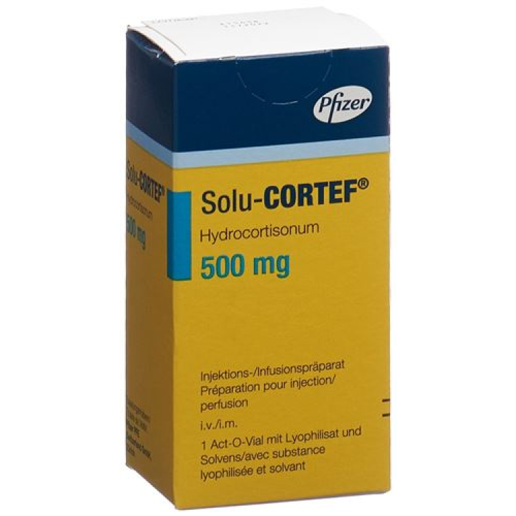 Solu-Cortef Dry Sub 500 mg Act O injekčná liekovka 4 ml