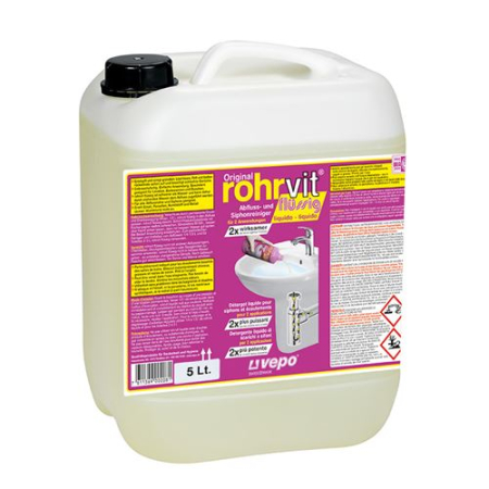 Tekočina za čiščenje odtokov Rohrvit Ready 5 lt