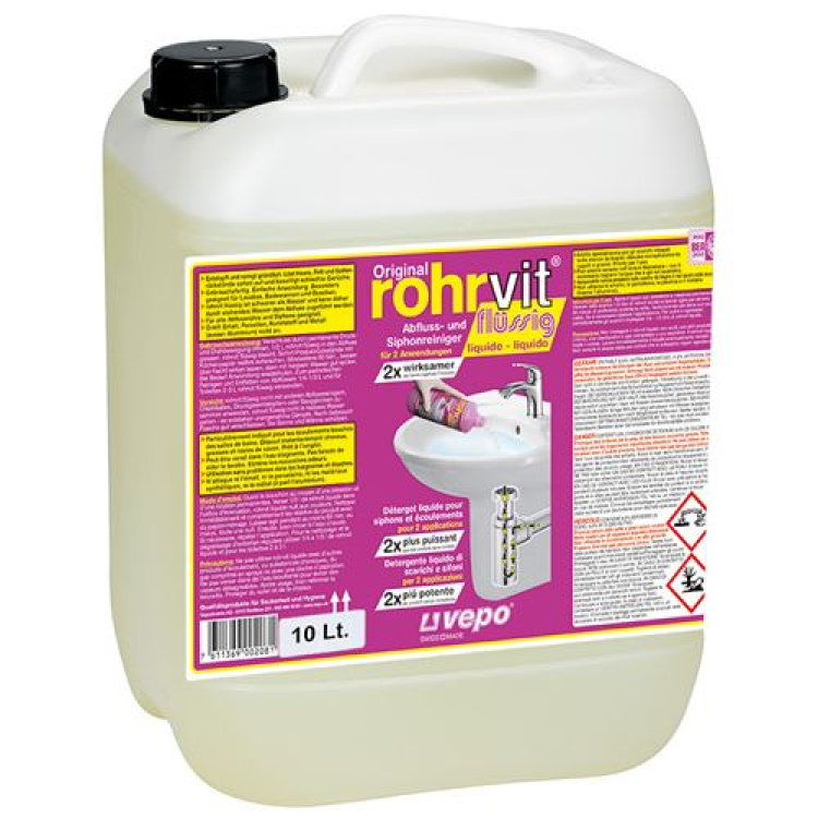 Rohrvit avloppsrengörare Liq lt ready 10