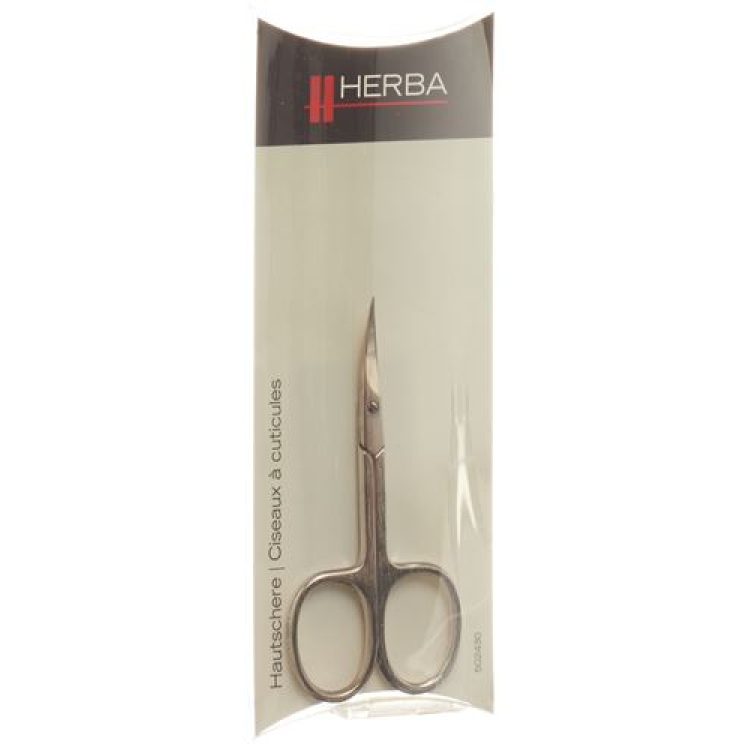 HERBA Hautschere 9cm hajlított 5402