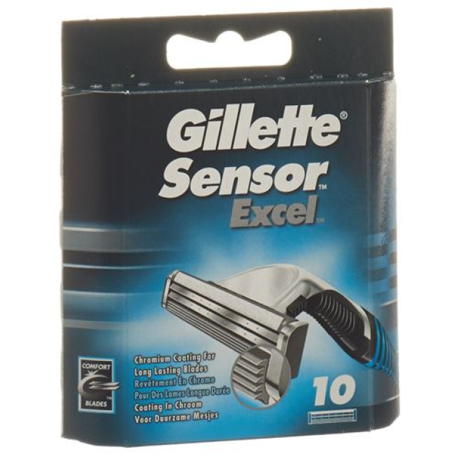 Gillette Sensor Excel-ის შემცვლელი პირები 10 ცალი