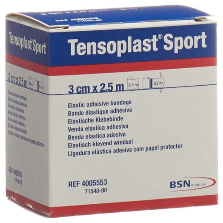 TENSOPLAST SPORT Эластикалық таспа 3смх2,5м