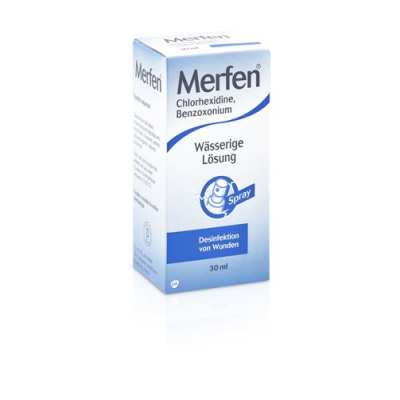 Merfen bezfarebný vodný roztok v spreji 30 ml