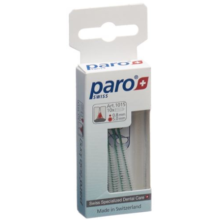 PARO ISOLA LONG 5mm Fine Green Interdental Brushes - 10 pcs