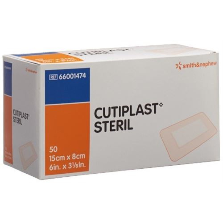 Cutiplast steriilne haavaplaaster 15cmx8cm valge 50 tk