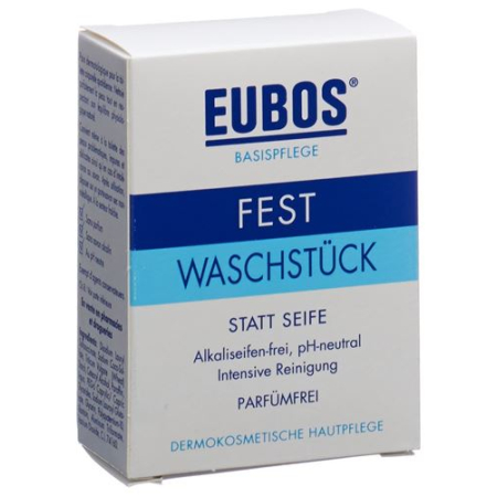 EUBOS 肥皂固体无香蓝色 125 克
