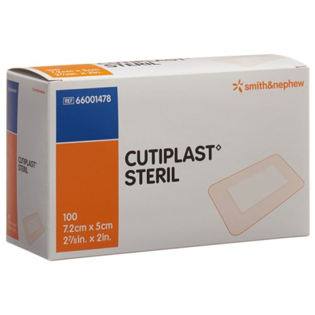 Cutiplast STERILE Wundverb 7.2cmx5cm 白色 100 件