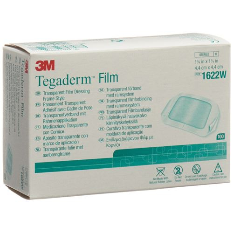 3M Tegaderm Film prozorna obloga 4,4x4,4cm 100 kos