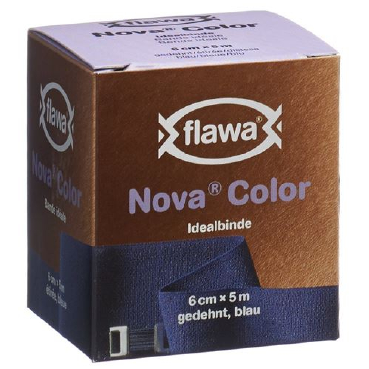 Flawa Nova Color ideális kötszer 6cmx5m kék