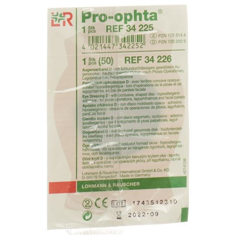 Pro Ophta D Eye Association жеңіл қатайтатын күю