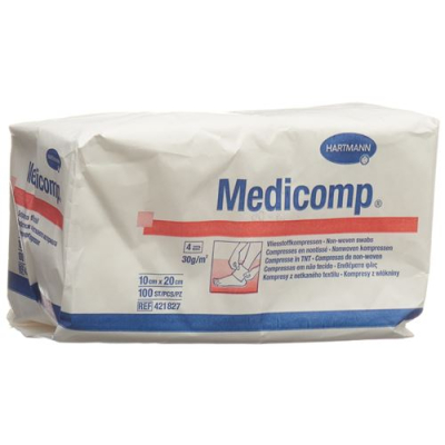 Medicomp vlieskompr 10x20cm n st 100 pcs