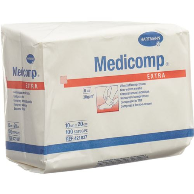 MEDICOMP EXTRA fleece compr 10x20cm n st 100 pcs
