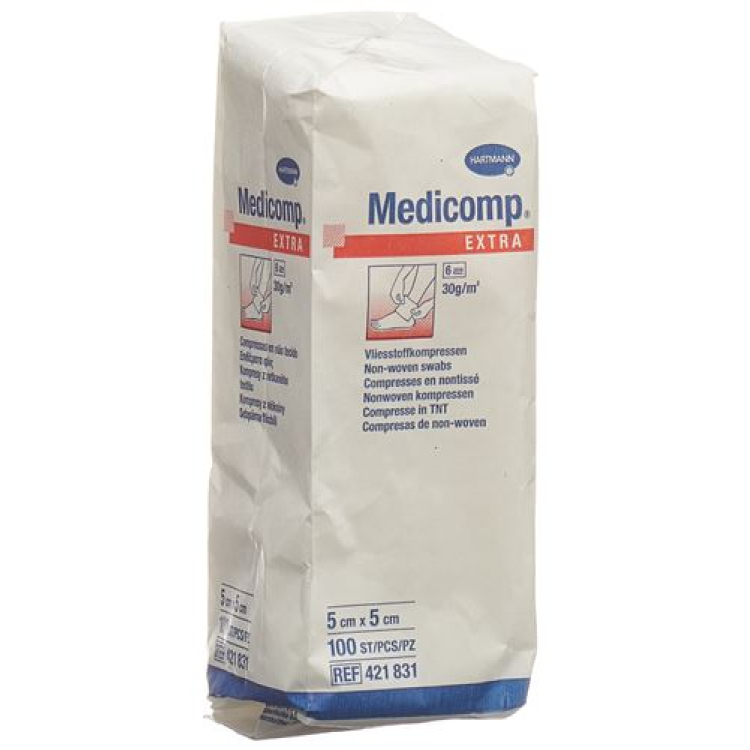 MEDICOMP EXTRA fleece compr 5x5cm n st 100 τμχ