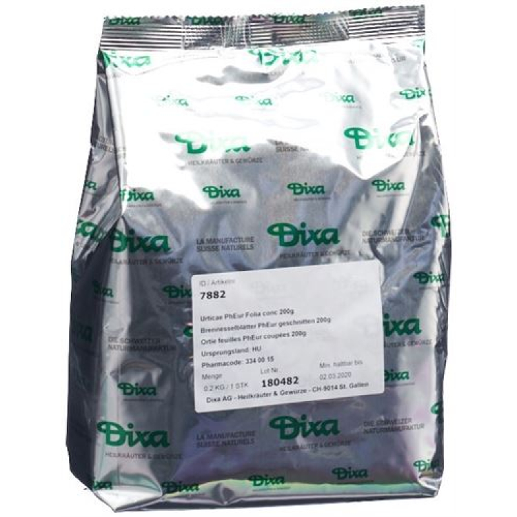 Dixa nettle ស្លឹក PhEur កាត់ 3 គីឡូក្រាម