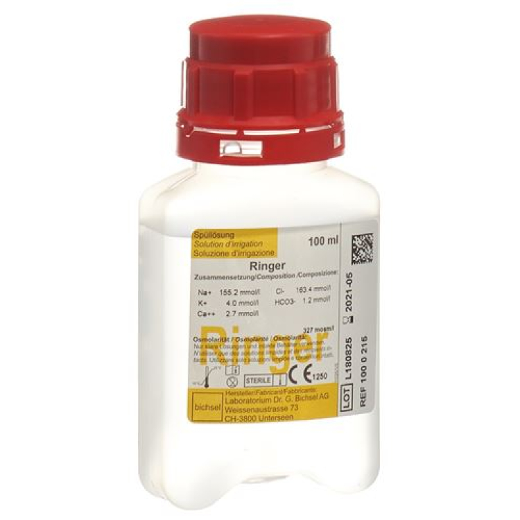 הפתרון של Ringer ביכסל שטיפה Lös 100ml ללא סכו"ם Plast Fl