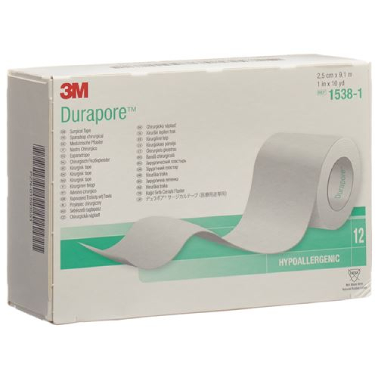 3M Durapore sádra z umělého hedvábí 25mmx9,14m 12 ks