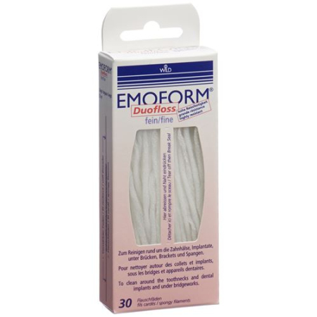 Emoform Duofloss гүүр, суулгац цэвэрлэх нарийн ширхэгтэй 30 ширхэг