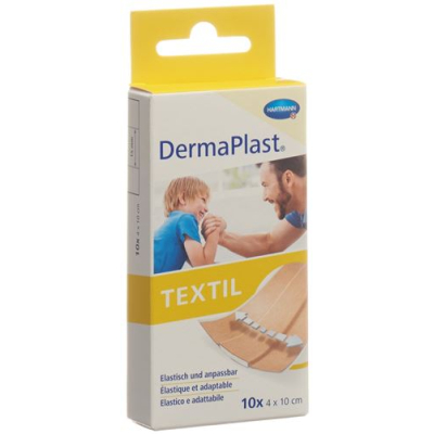 Dermaplast textile schnellverb 4x10cm 10 កុំព្យូទ័រ