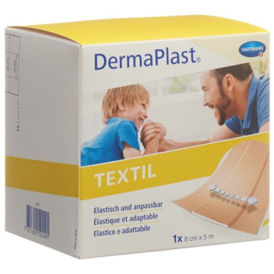 Dermaplast textile schnellverb 8cmx5m role