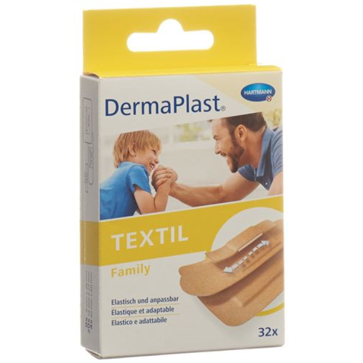 DermaPlast TEXTILE Family Strips ass 32 kos