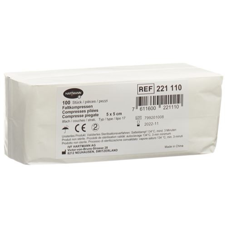 Nén IVF gấp loại 17 5x5cm 8 lần (cũ) 100 cái