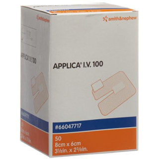 Applica i.v.100 kanyylikiinnitys 8x6cm tyynyllä 50 kpl