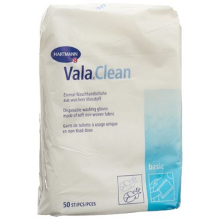 ValaClean Basic luva de lavagem descartável 15,5x22,5cm 50 unid.