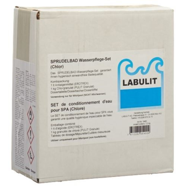 LABULIT պղպջակային լոգանքի ջրի խնամքի հավաքածու քլոր 2կգ