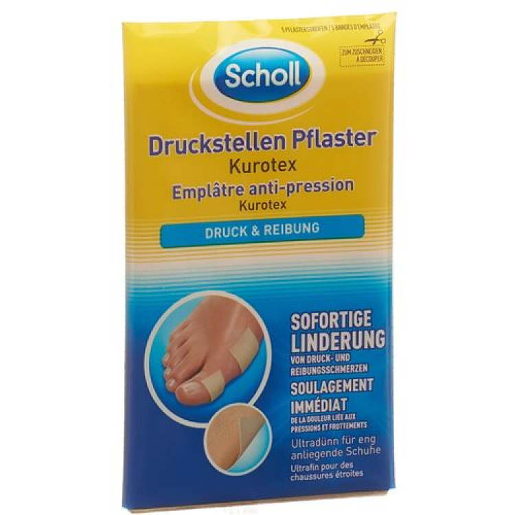 SCHOLL KUROTEX दबाव बिंदु प्लास्टर 75x100 मिमी 5 पीसी