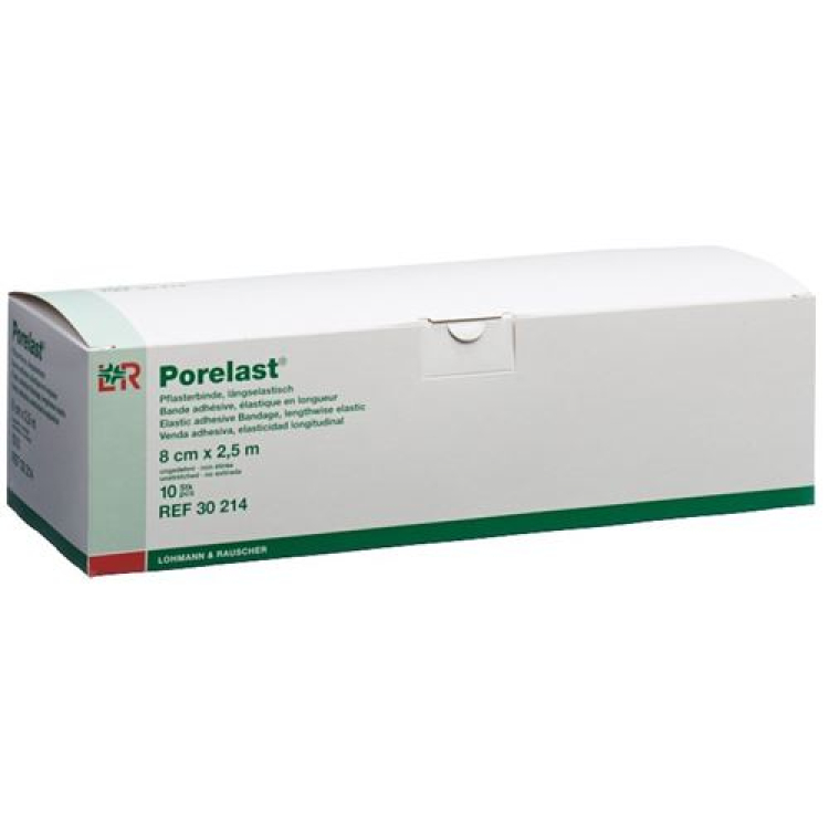 Porelast 石膏绷带 8cmx2.5m 肤色 10 片