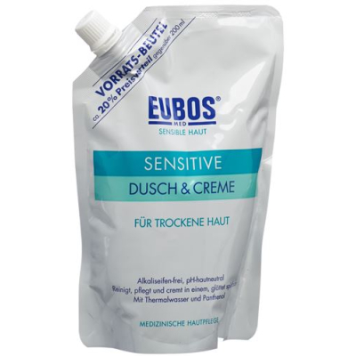 400 eubos sensitive shower cream + refill ml