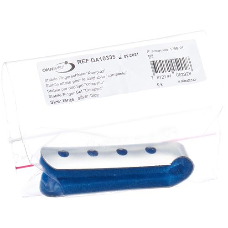 OMNIMED DALCO finger splint L silver blue