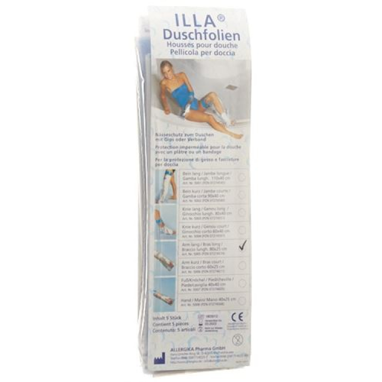 Illa shower protective film 80 x 25 cm arm bag 5 pcs