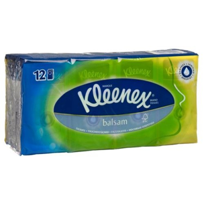 Kleenex бальзам орамалдары 12 x 9 бірлік