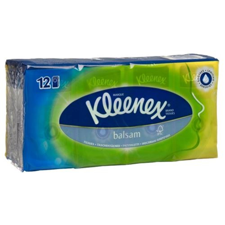 Kleenex Balsam zakdoeken 12 x 9 stuks