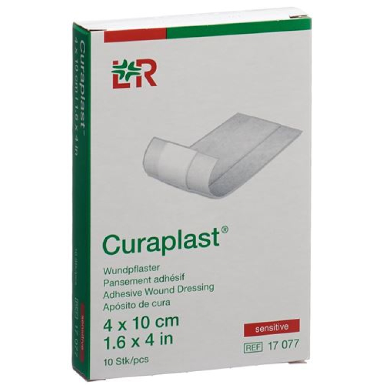 Curaplast wondverband 4cmx10cm huidskleur 10 st